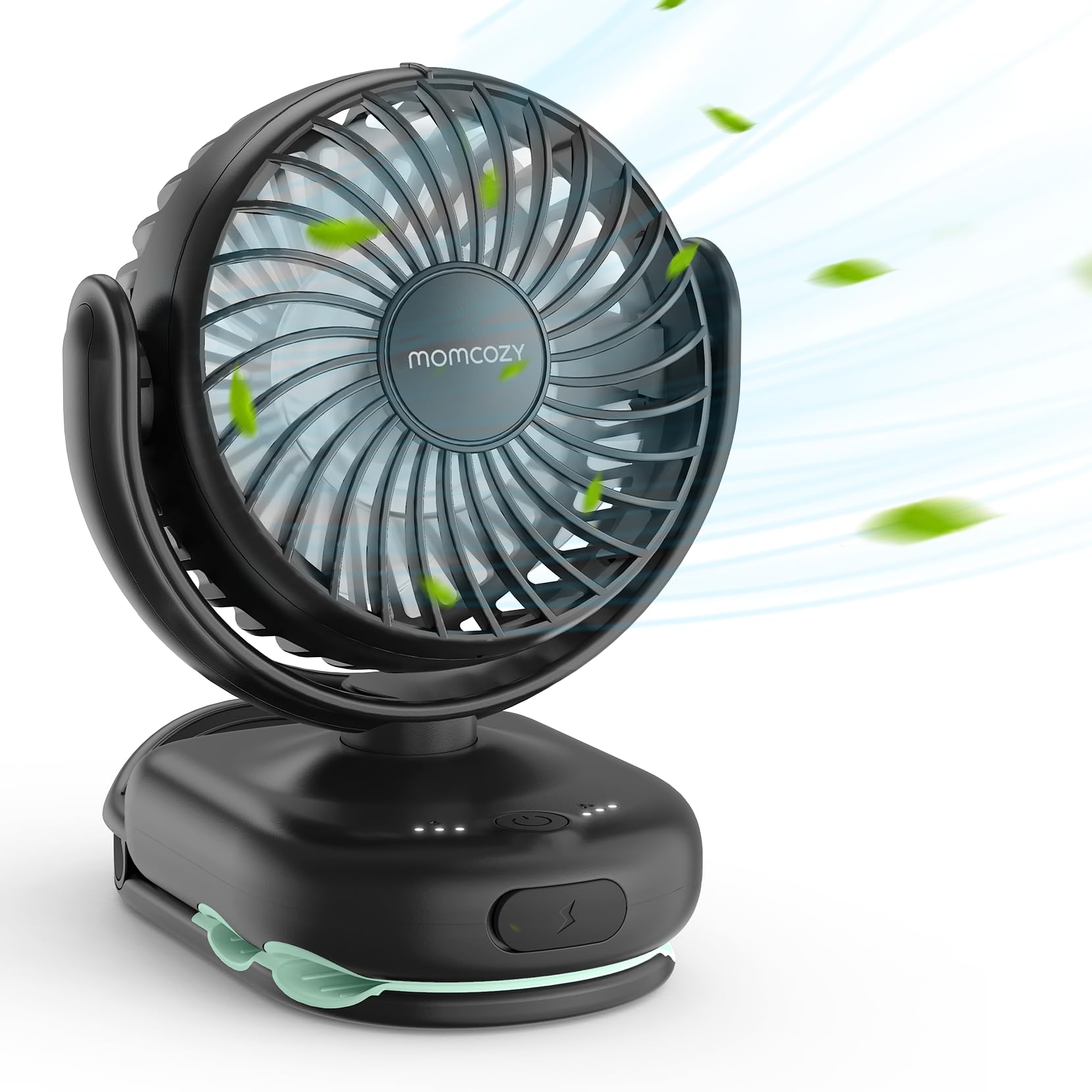 Momcozy Portable Stroller Fan with adjustable clip and four-speed settings
