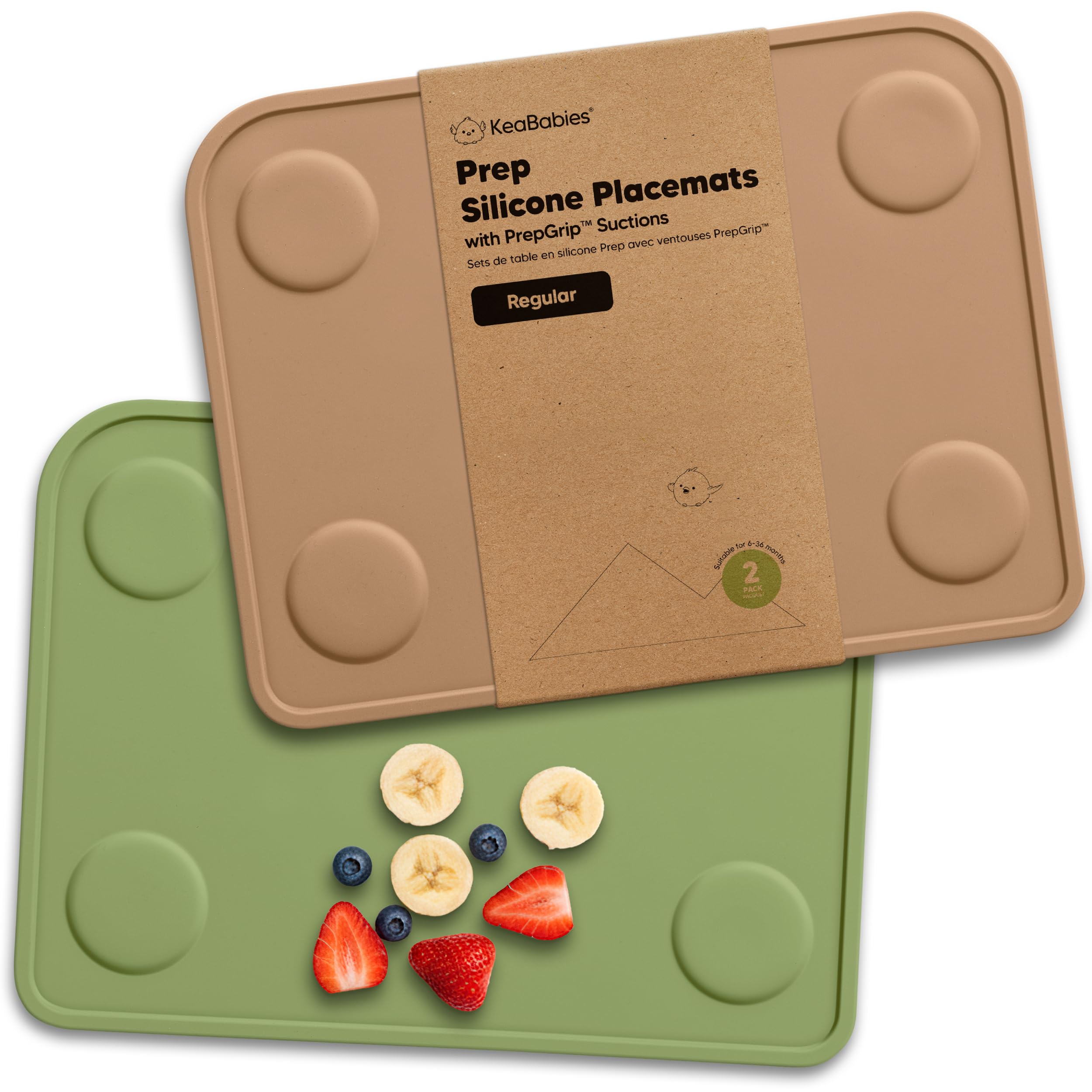 KeaBabies Desert silicone placemats with suction cups for toddlers