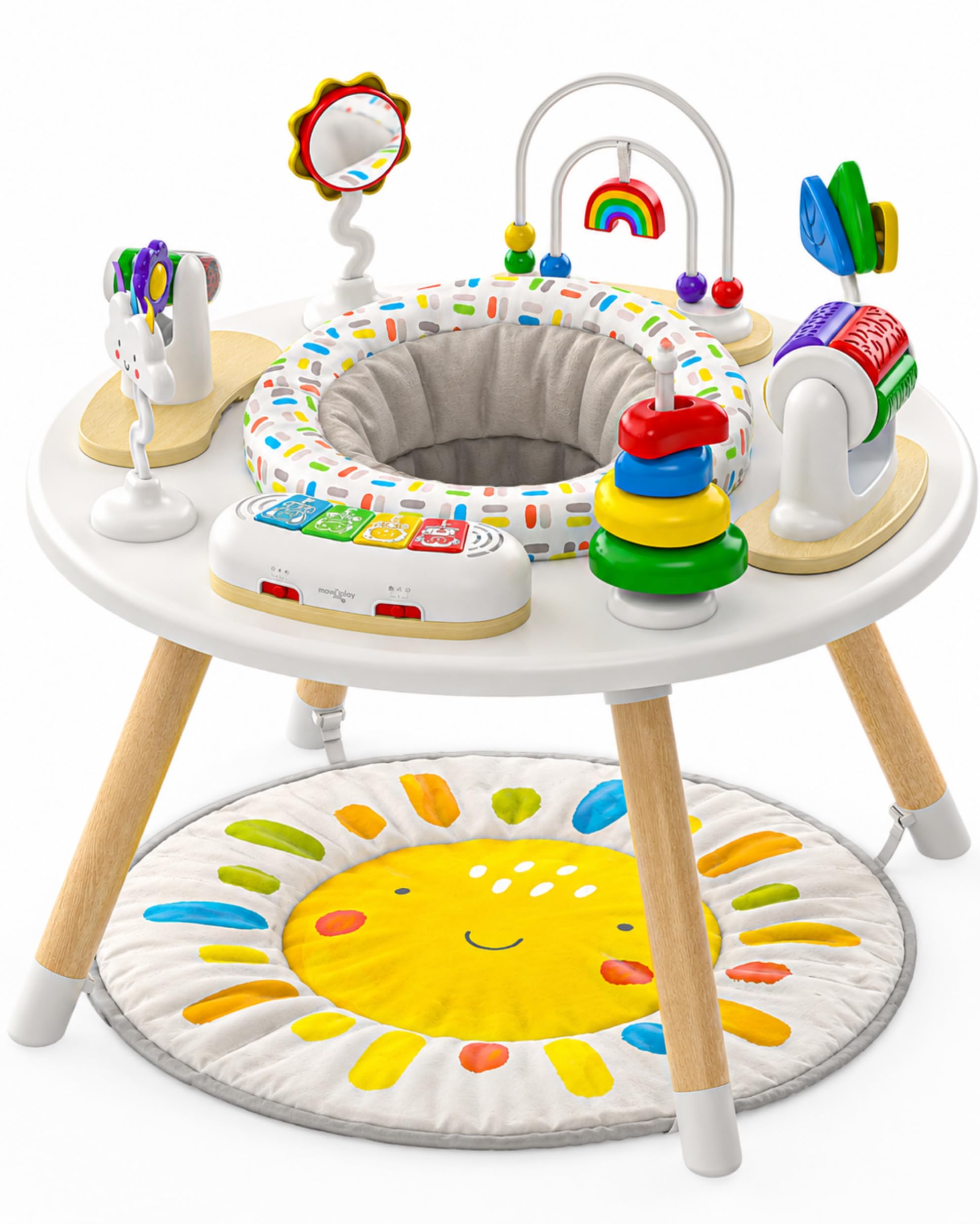 Little Acorn 4-in-1 Baby Activity Center with Montessori-inspired wooden design