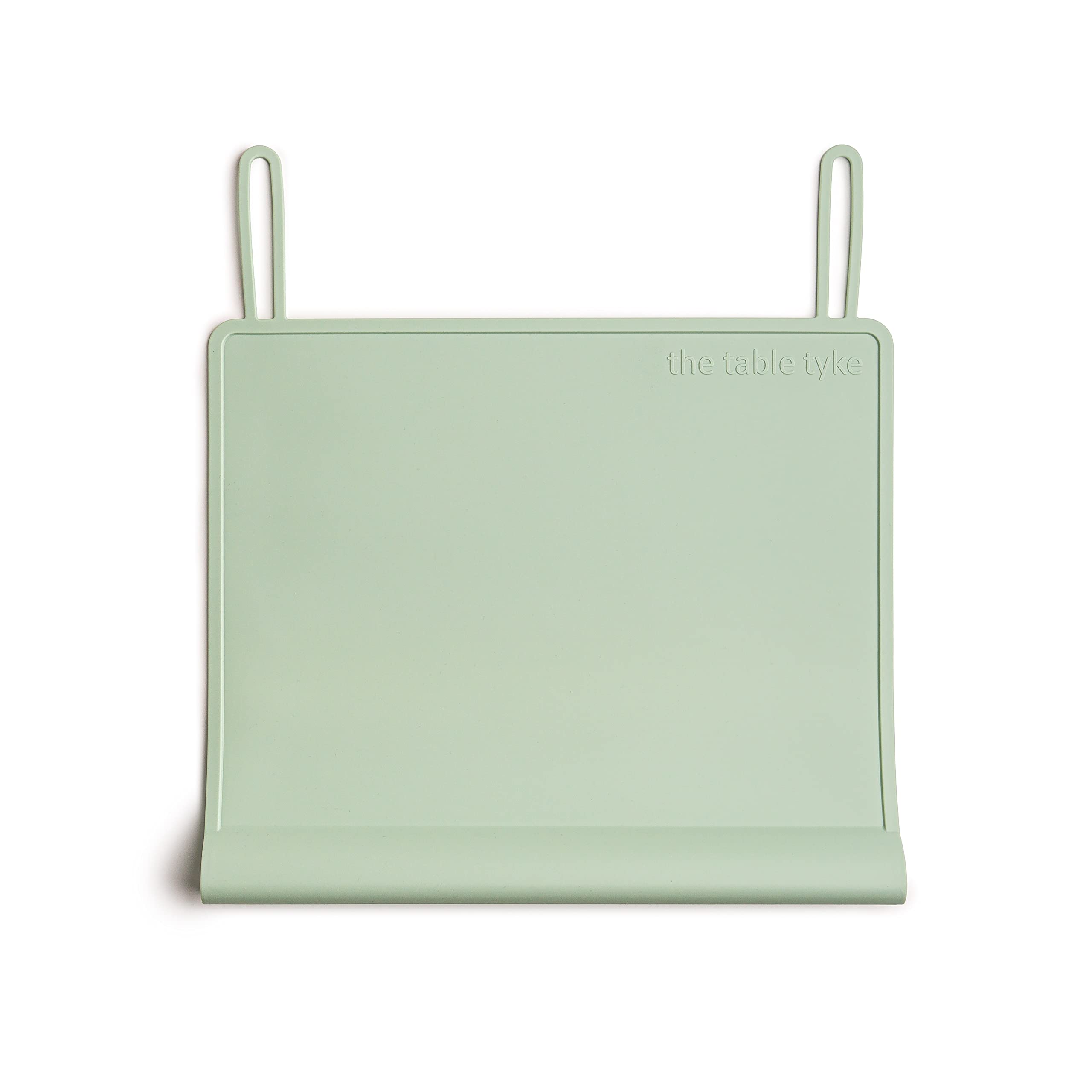 Table Tyke Silicone Placemat in sage green with teething edge bumper for toddler safety