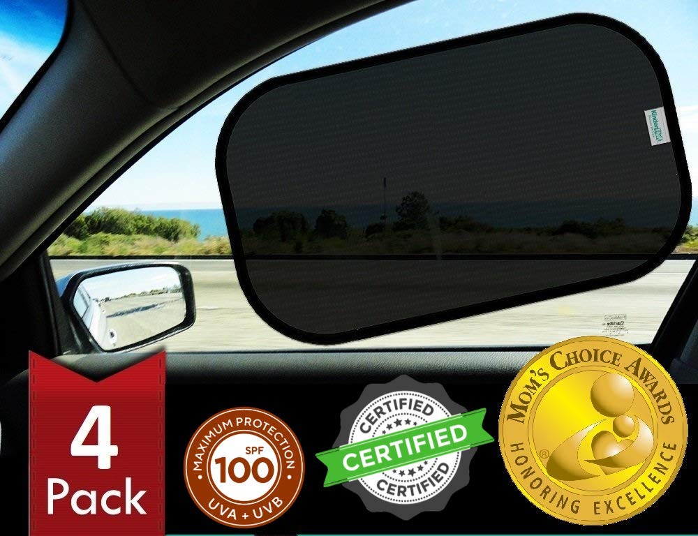 Kinder Fluff foldable car window shades for summer road trips
