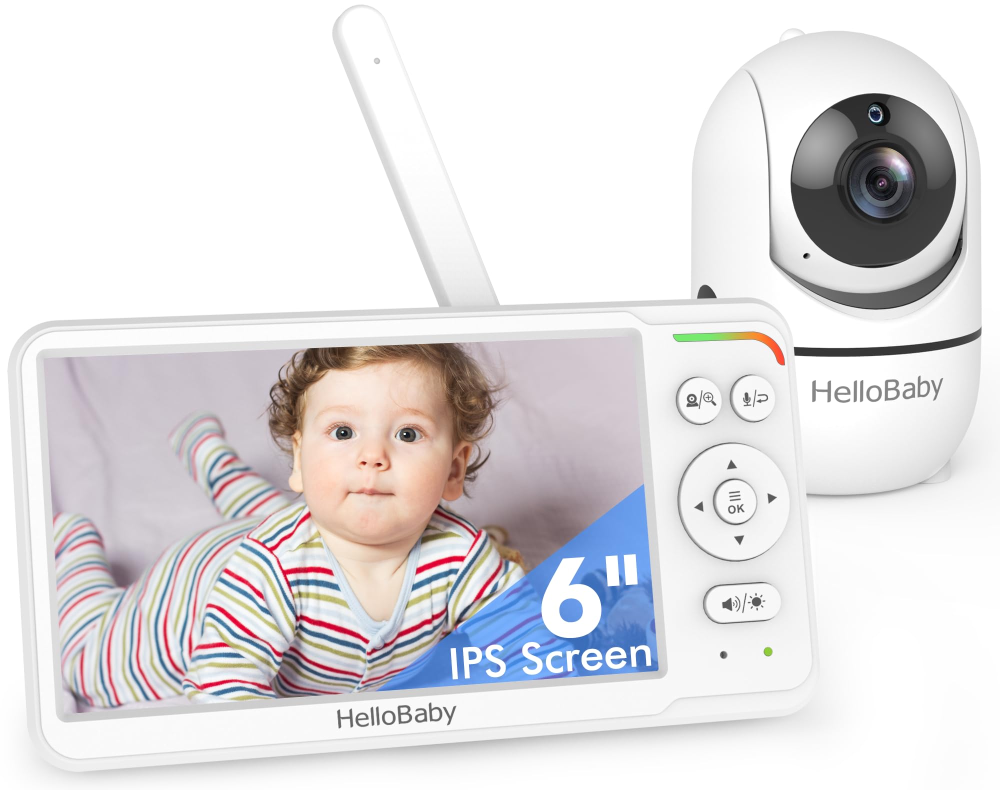 HelloBaby 6-Inch IPS Baby Monitor Features Explained: Security, Battery Life & Pan-Tilt Control