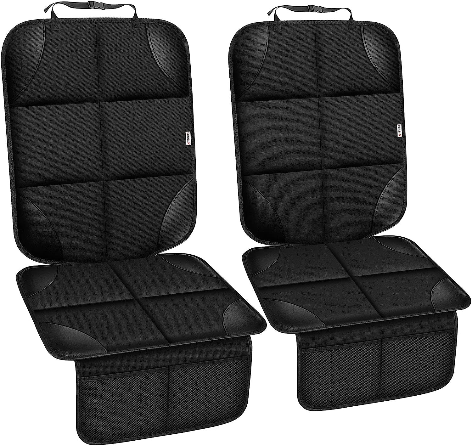 Meolsaek 2-pack car seat protectors in black for family vehicles