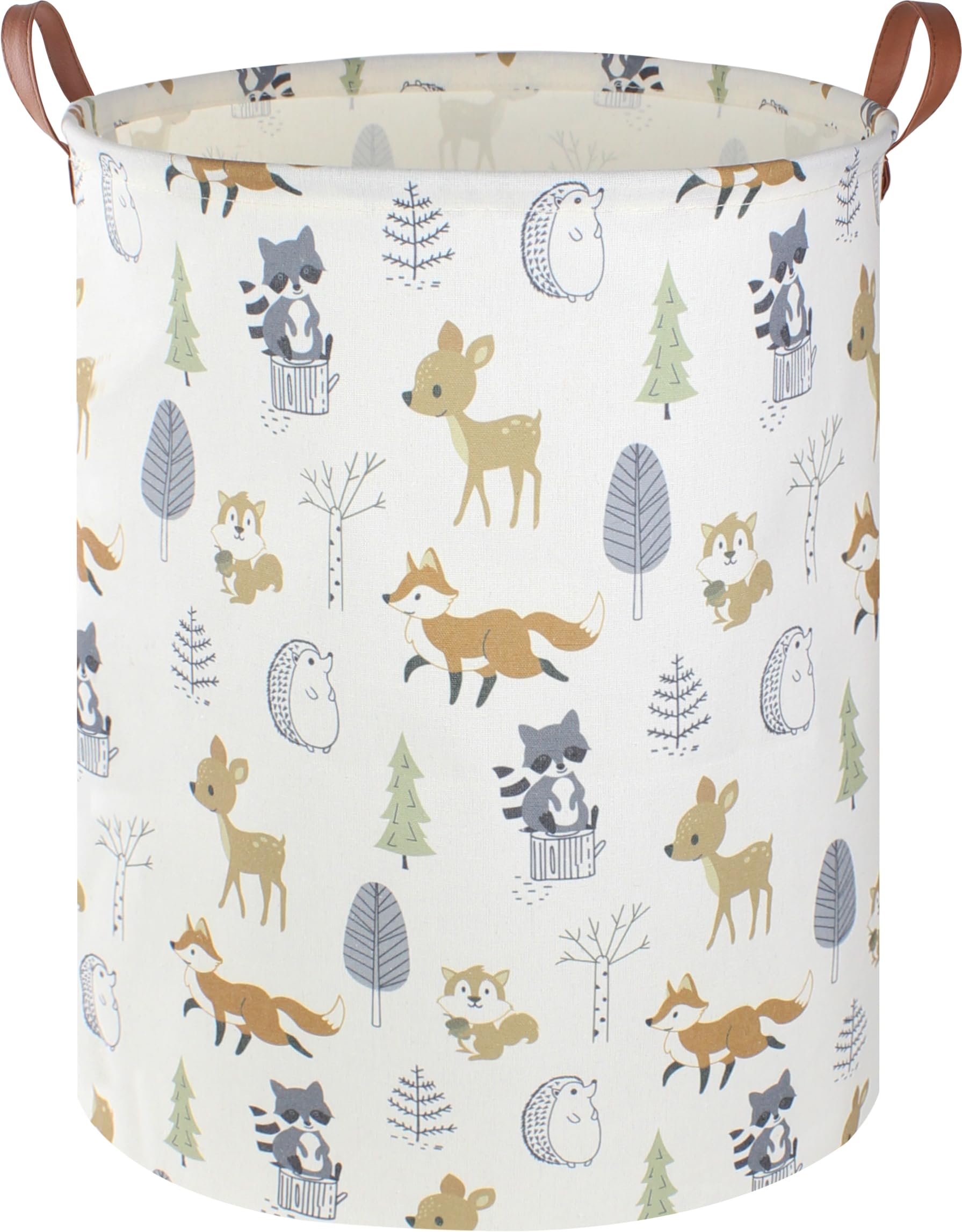 NTAOHAMPER animal print laundry hamper with waterproof lining for nursery storage