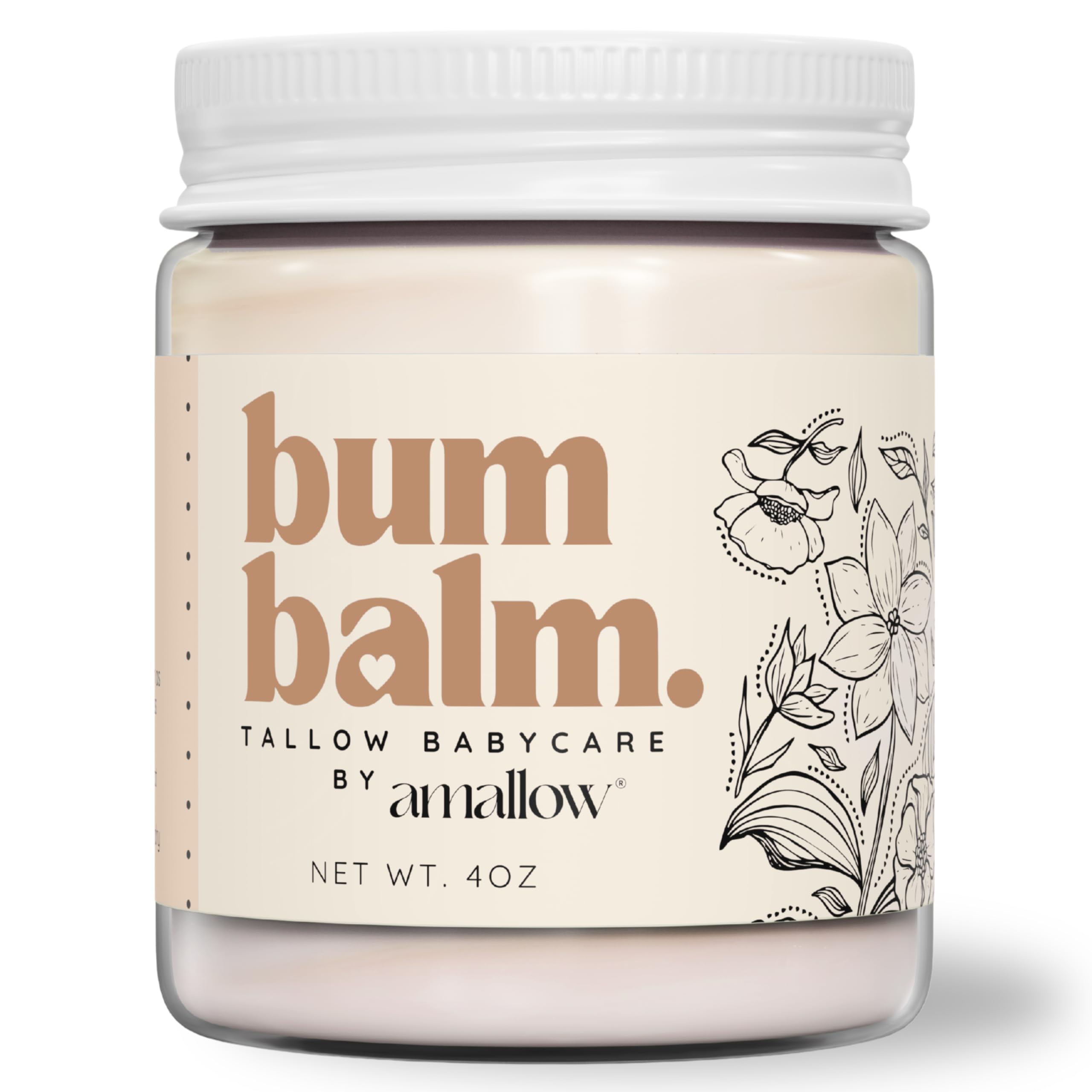 Amallow Baby Bum Balm tube for diaper rash prevention