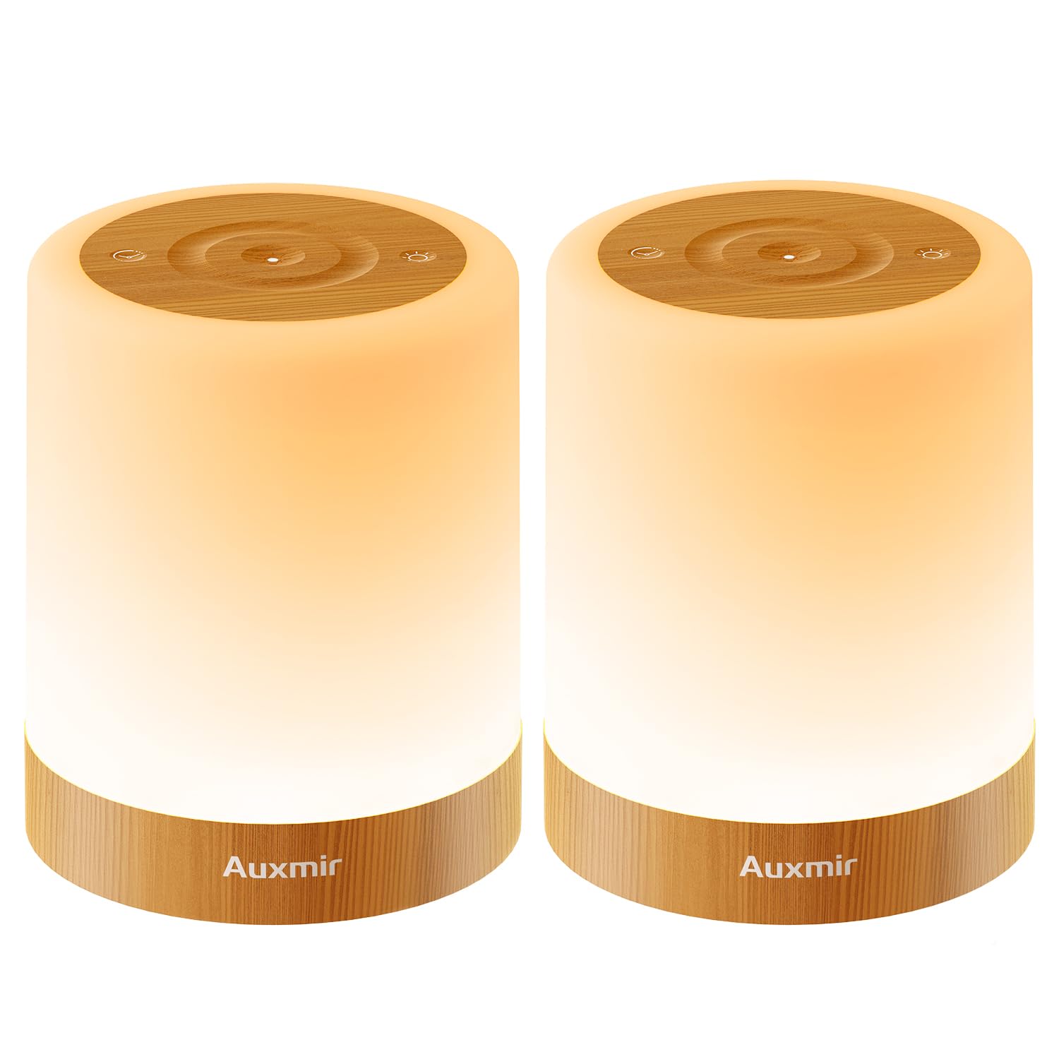 Auxmir rechargeable nursery night light with RGB colors and touch control