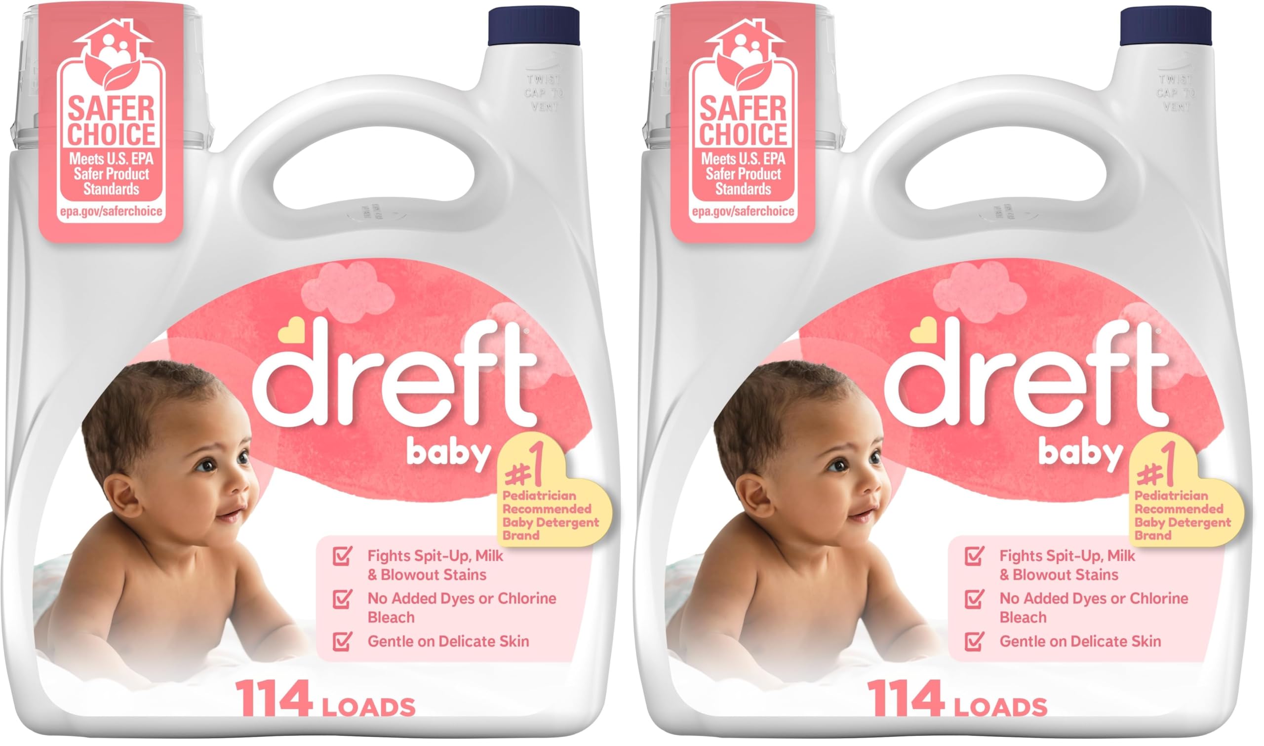 Dreft Baby Liquid Laundry Detergent two pack for sensitive skin