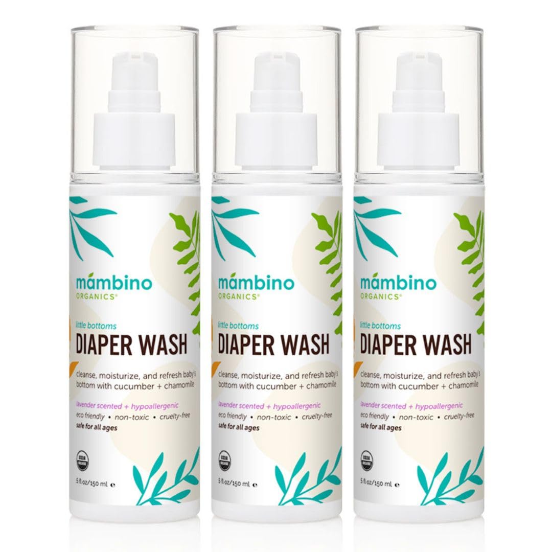 Mambino Organics gentle no-rinse diaper cleansing spray with organic chamomile