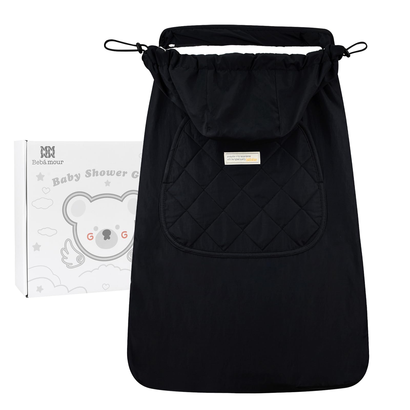Bebamour Baby Carrier Winter Cover with reversible detachable hood