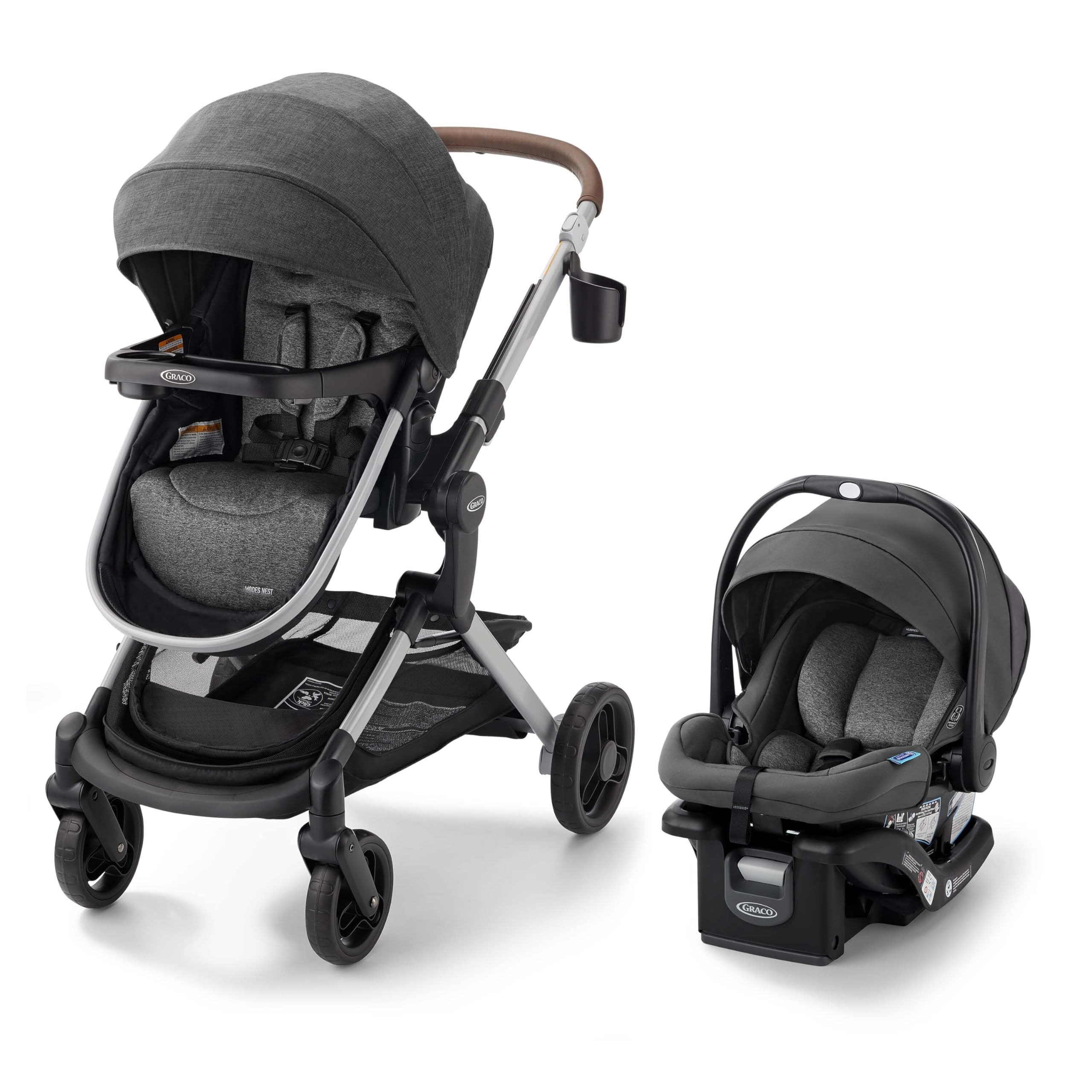 Graco Modes Nest Travel System with infant car seat and stroller in Sullivan pattern