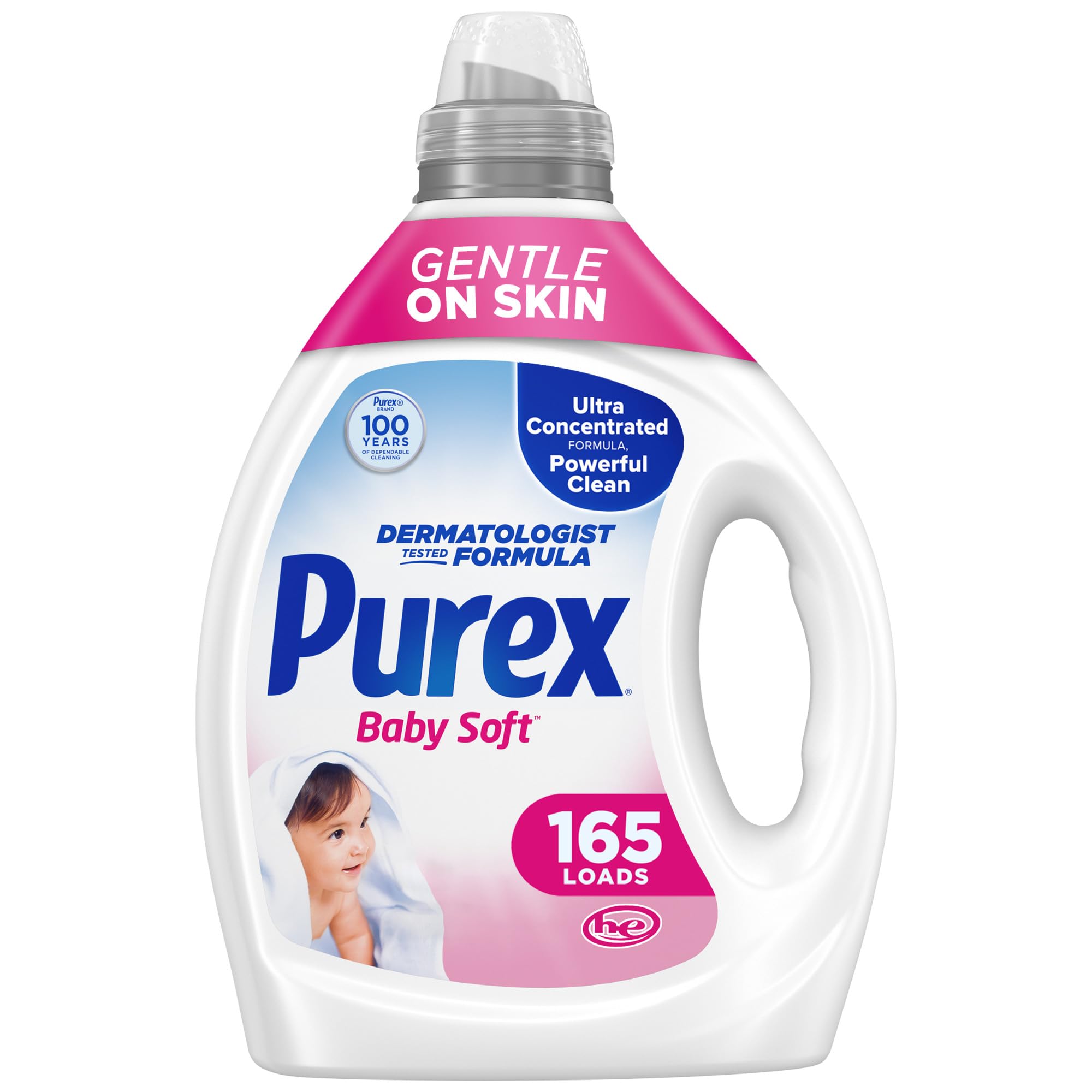 Purex Baby Soft Liquid Laundry Detergent ultra concentrated bottle for baby clothes