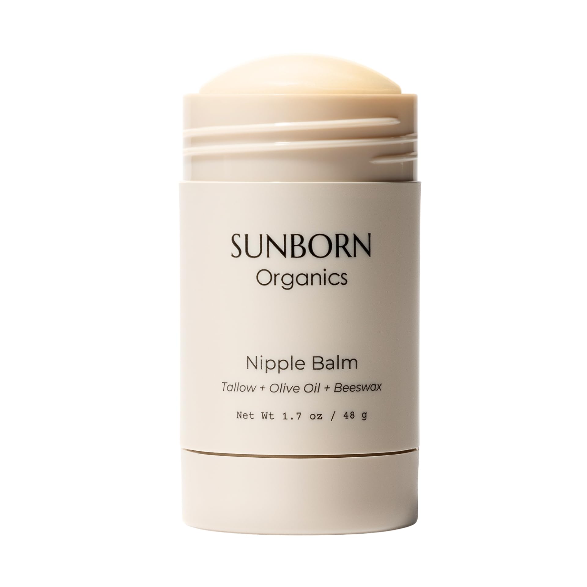 Sunborn Organics lanolin-free nipple balm twist-up stick for breastfeeding moms