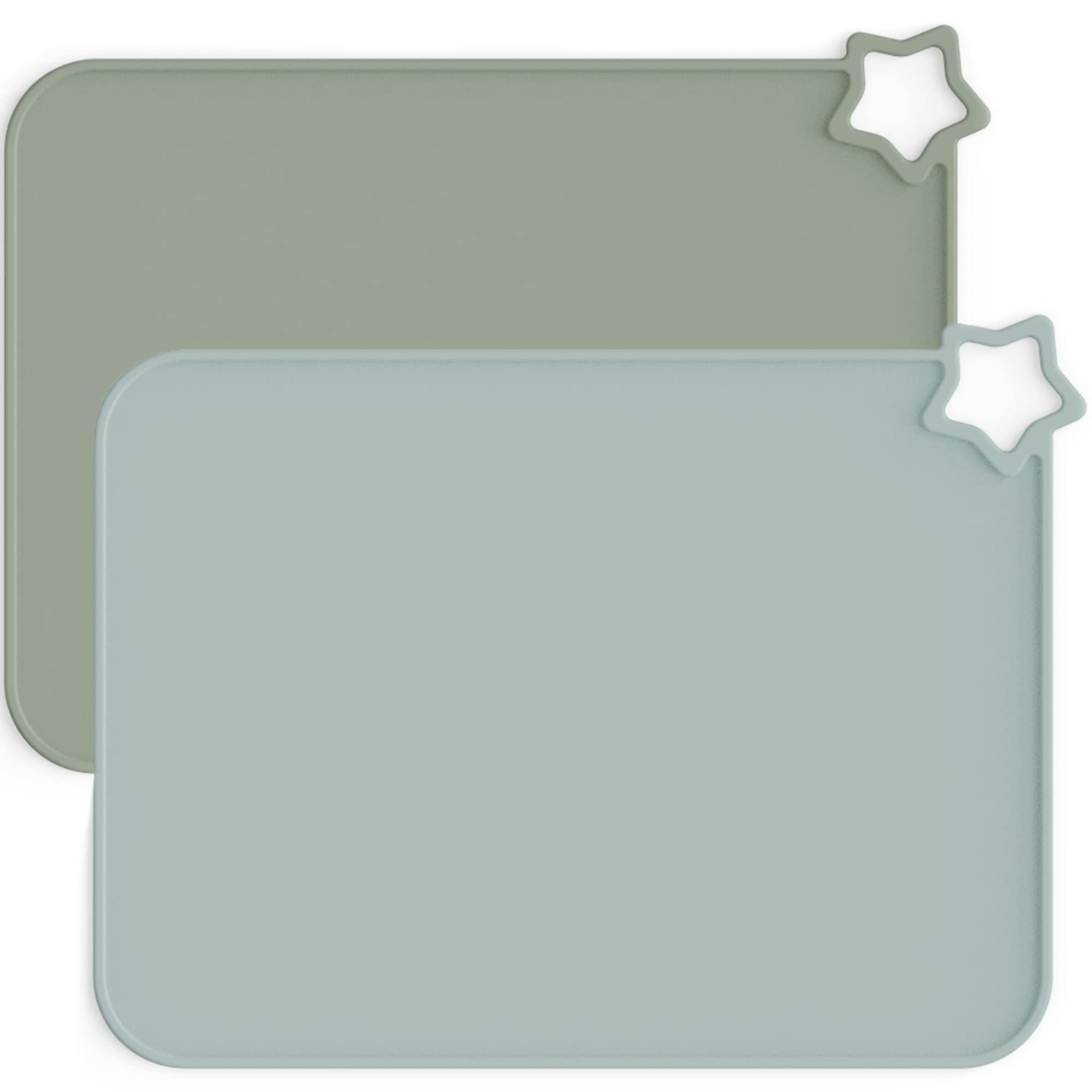 Moonkie silicone placemats with raised edges for baby feeding