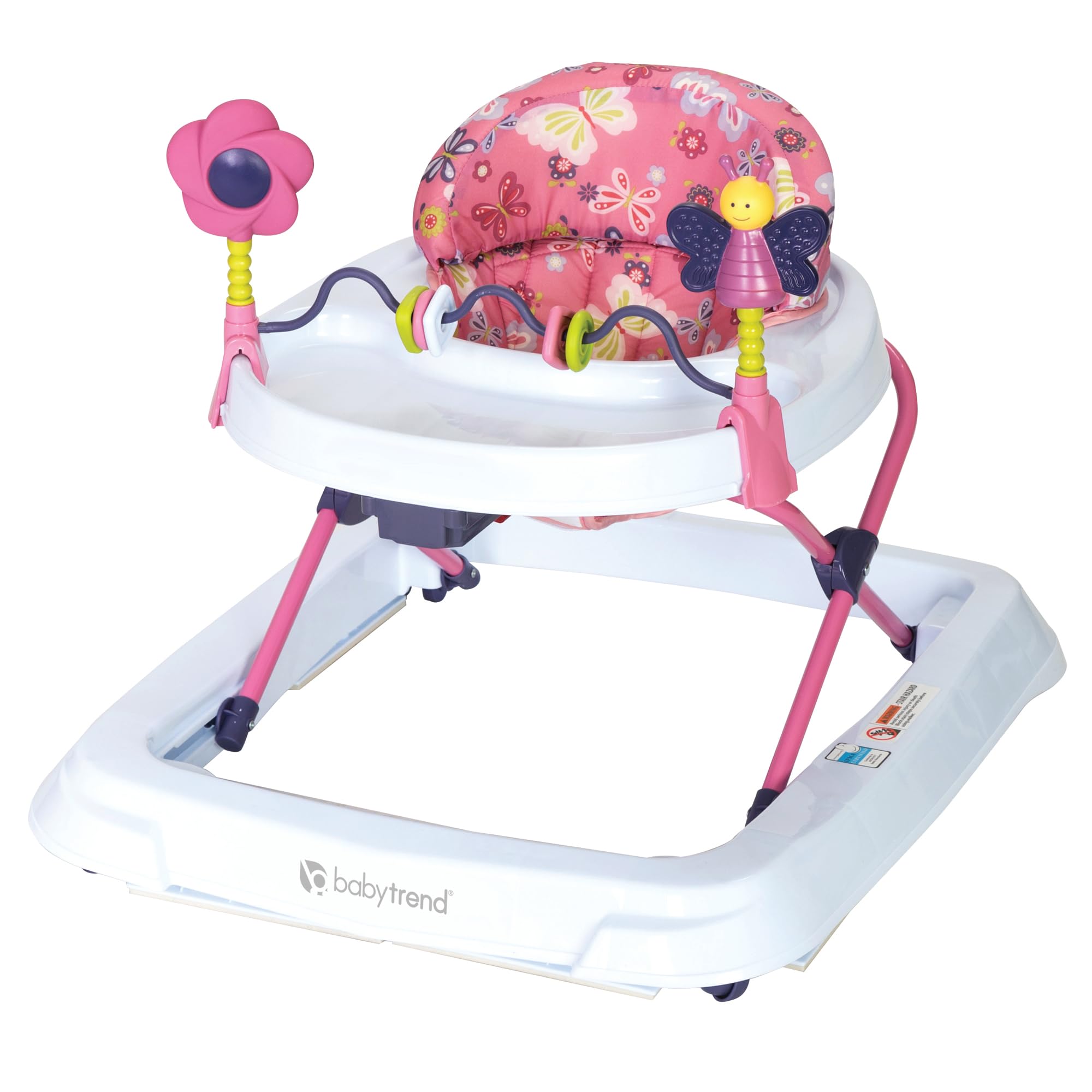Smart Steps Trend Activity Walker in Emily Pink with removable toy bar and adjustable features