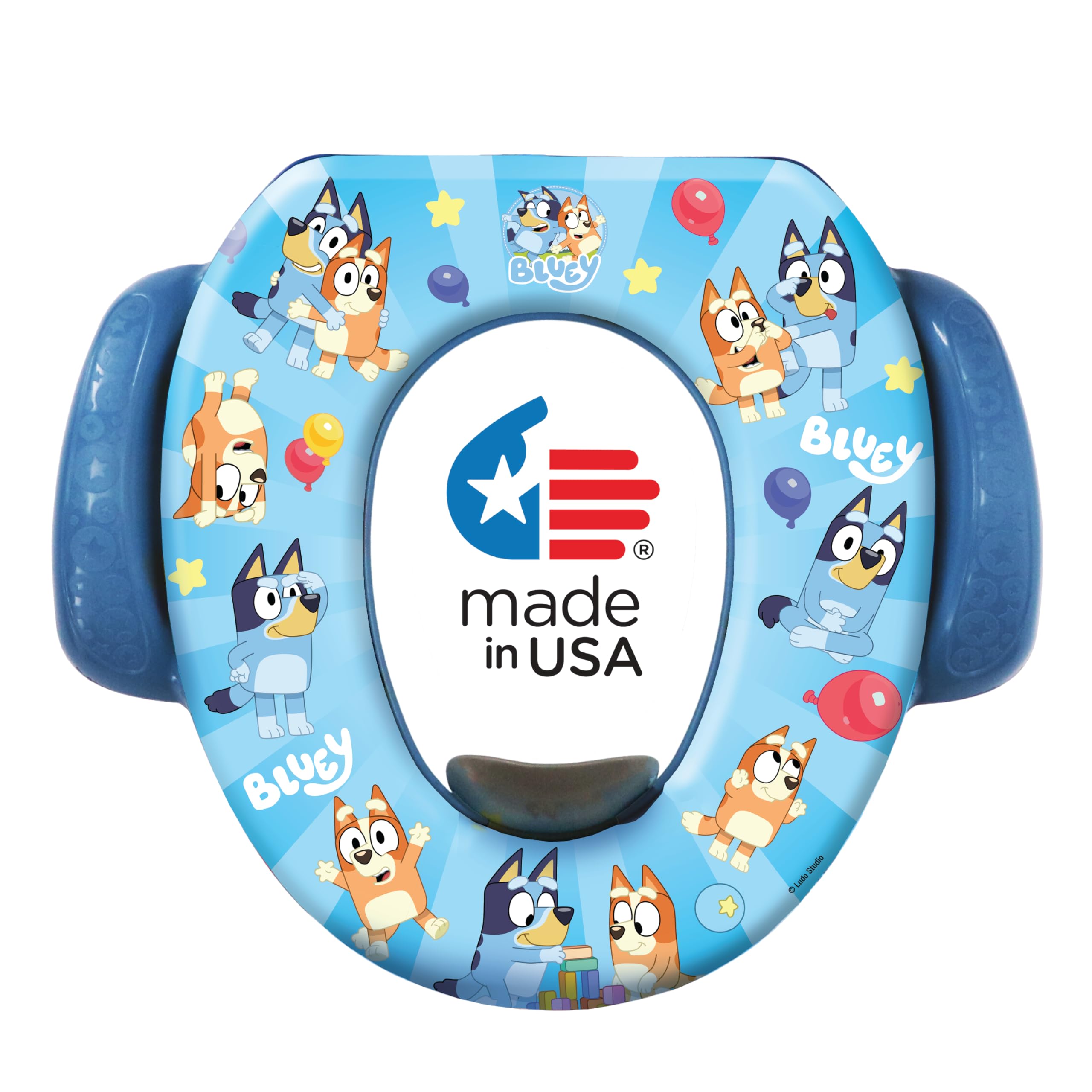 Bluey Soft Potty Seat with cushioned padding and easy grip handles