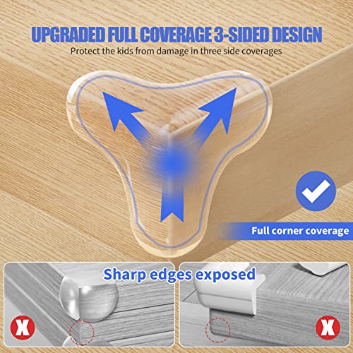 Multiple corner protectors protecting various furniture edges