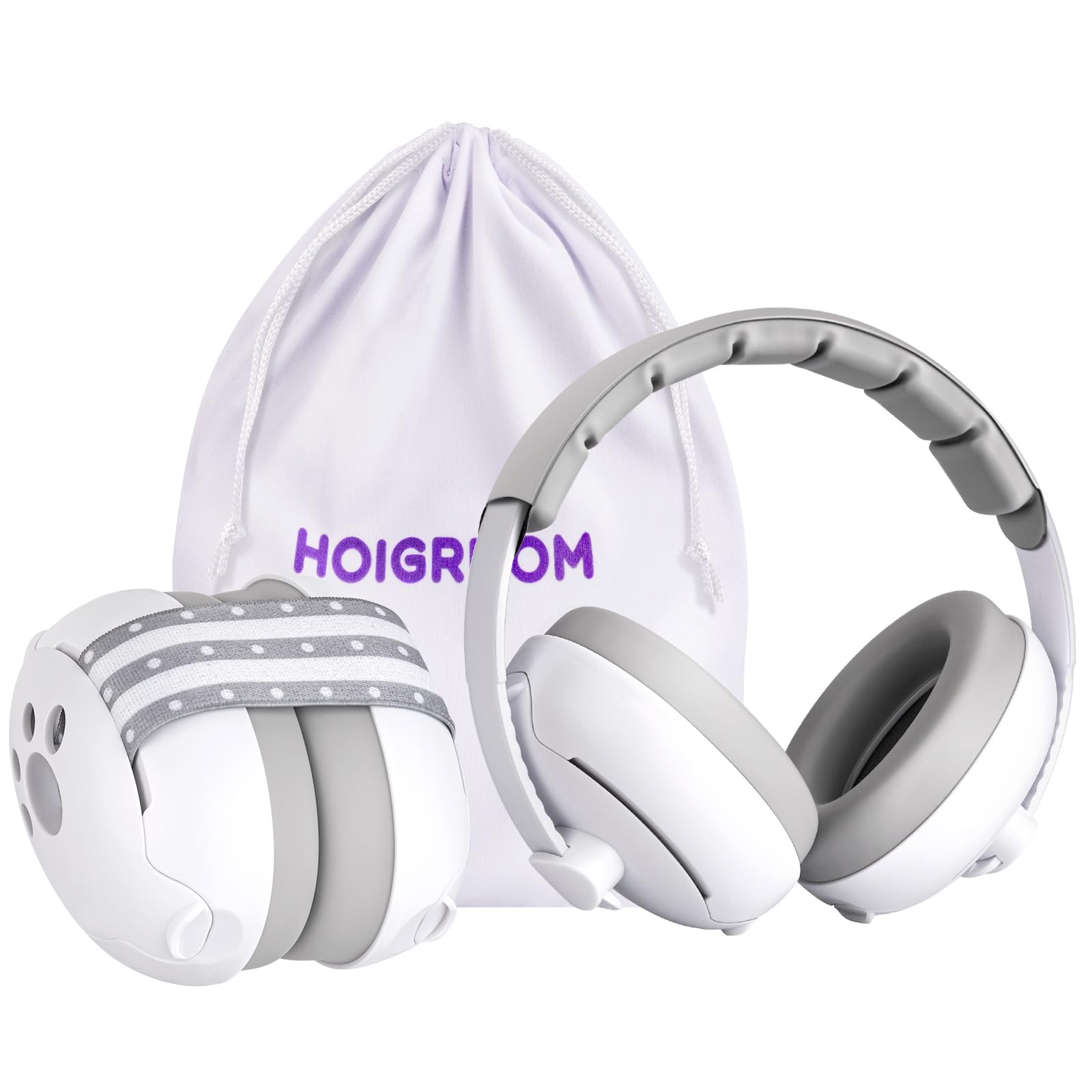 HOIGRBOM baby headphones with 2-in-1 design for noise protection during travel