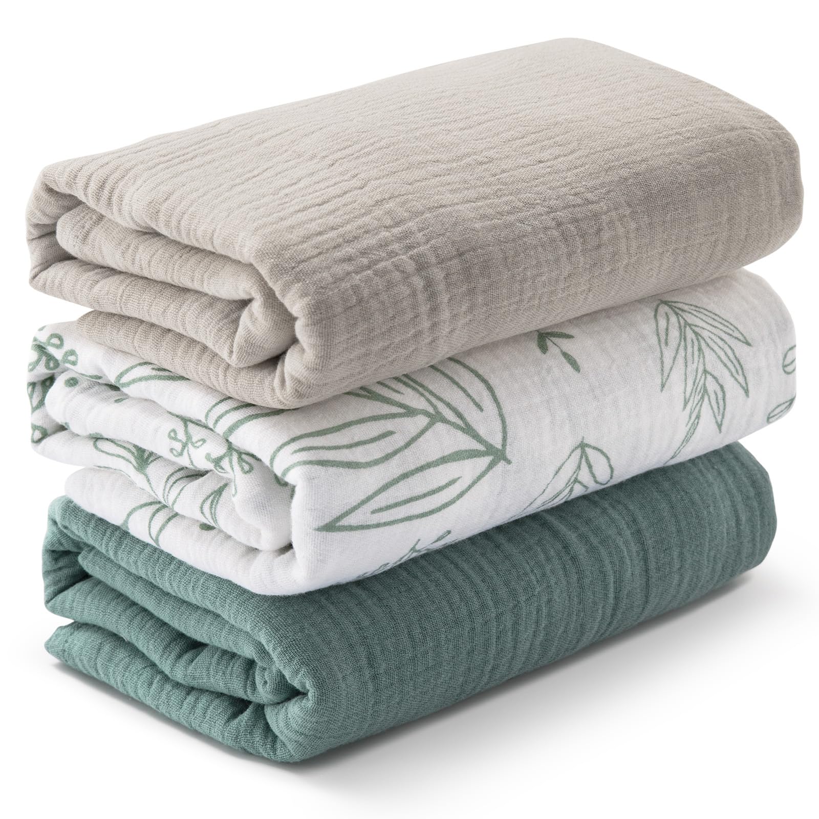 LYRICHOM BABY muslin swaddle blankets in bright unisex colors for newborns and infants