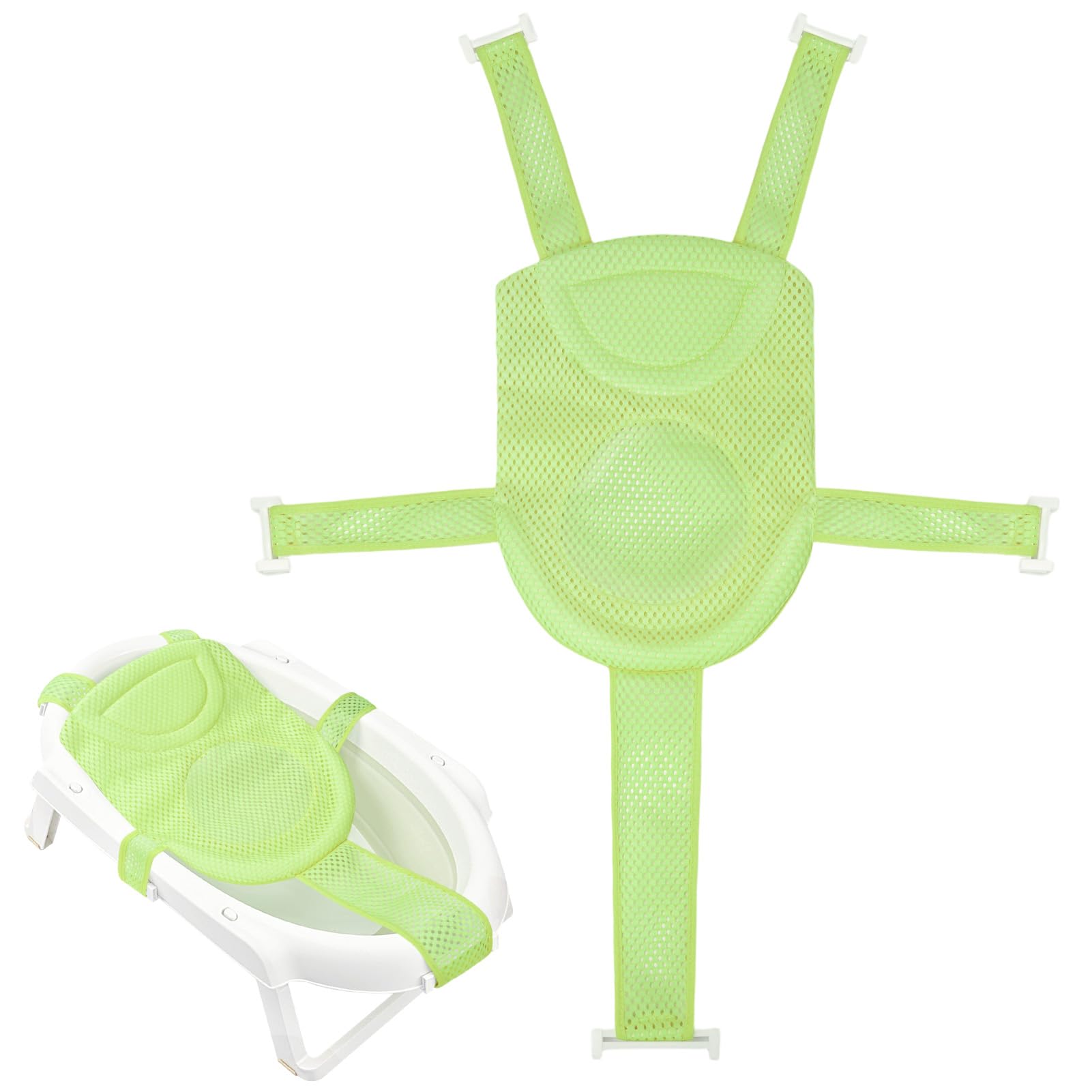 Colorlife Grass Green mesh bath support for newborns