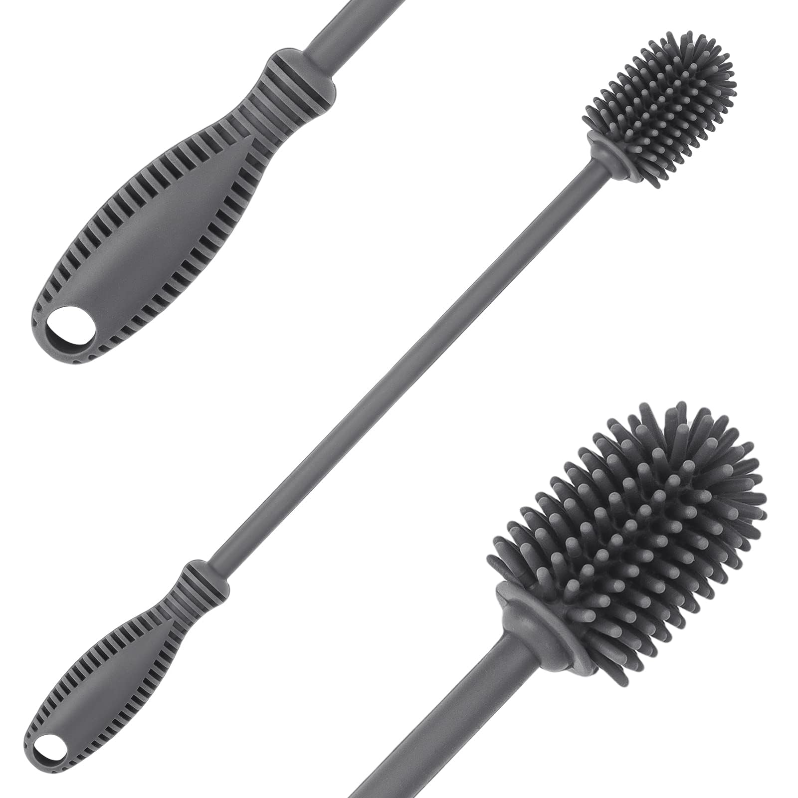 ddLUCK Silicone Bottle Brush with flexible bristle head