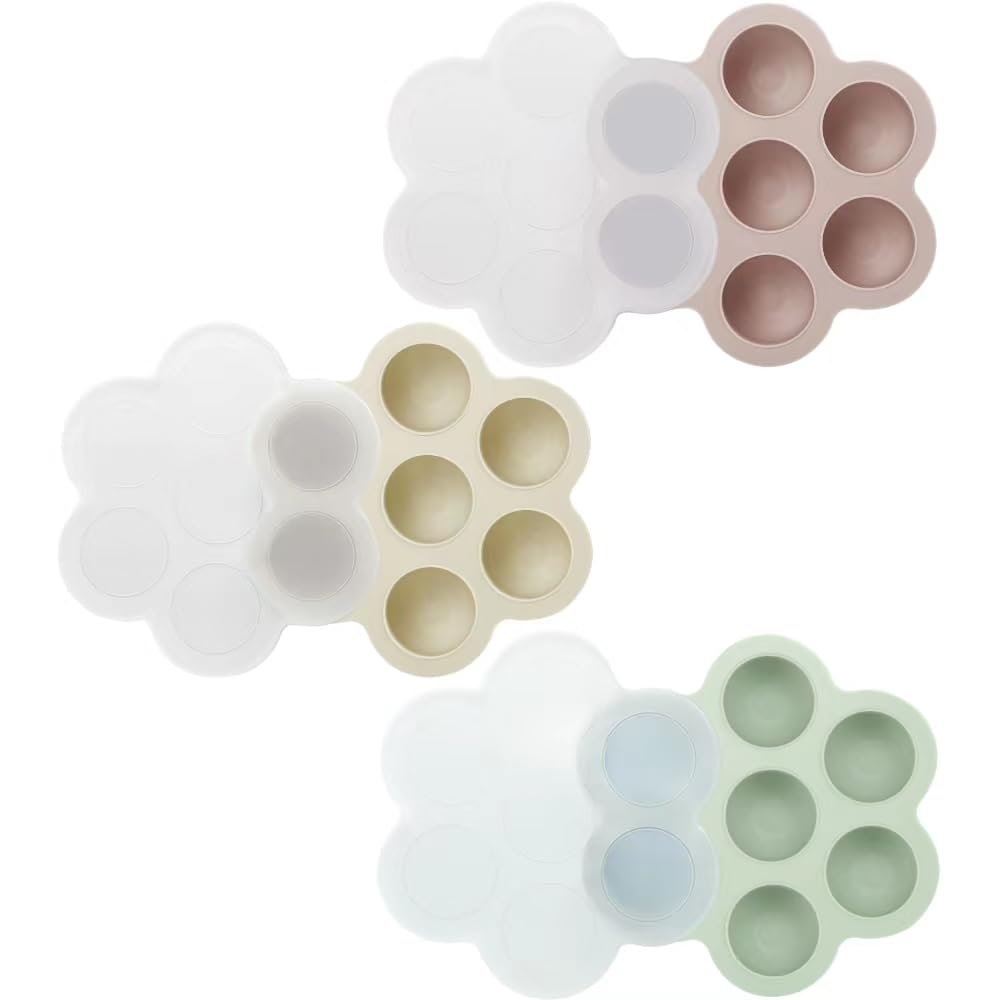 PandaEar silicone baby food freezer trays with lids