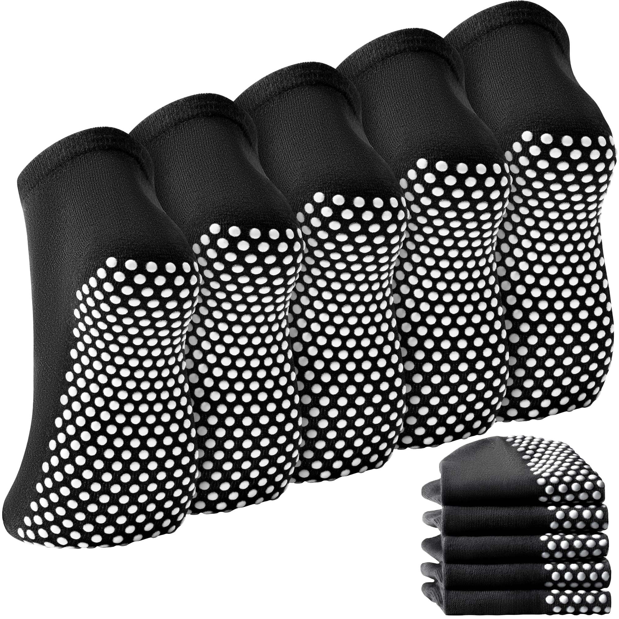 WANZHIHUI 5 pack non slip grip socks for summer guests