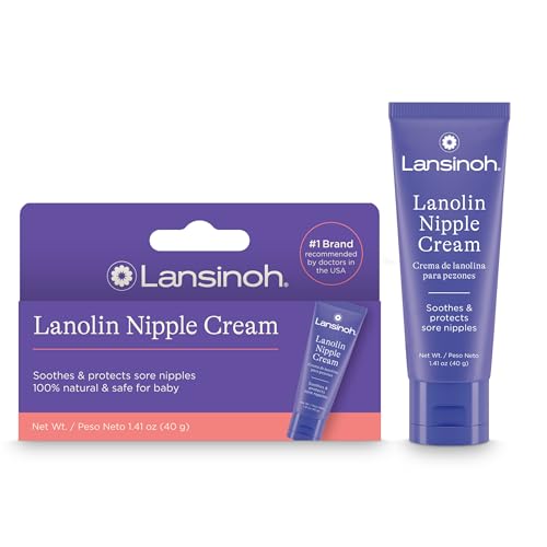 Close-up of Lansinoh lanolin cream texture and consistency