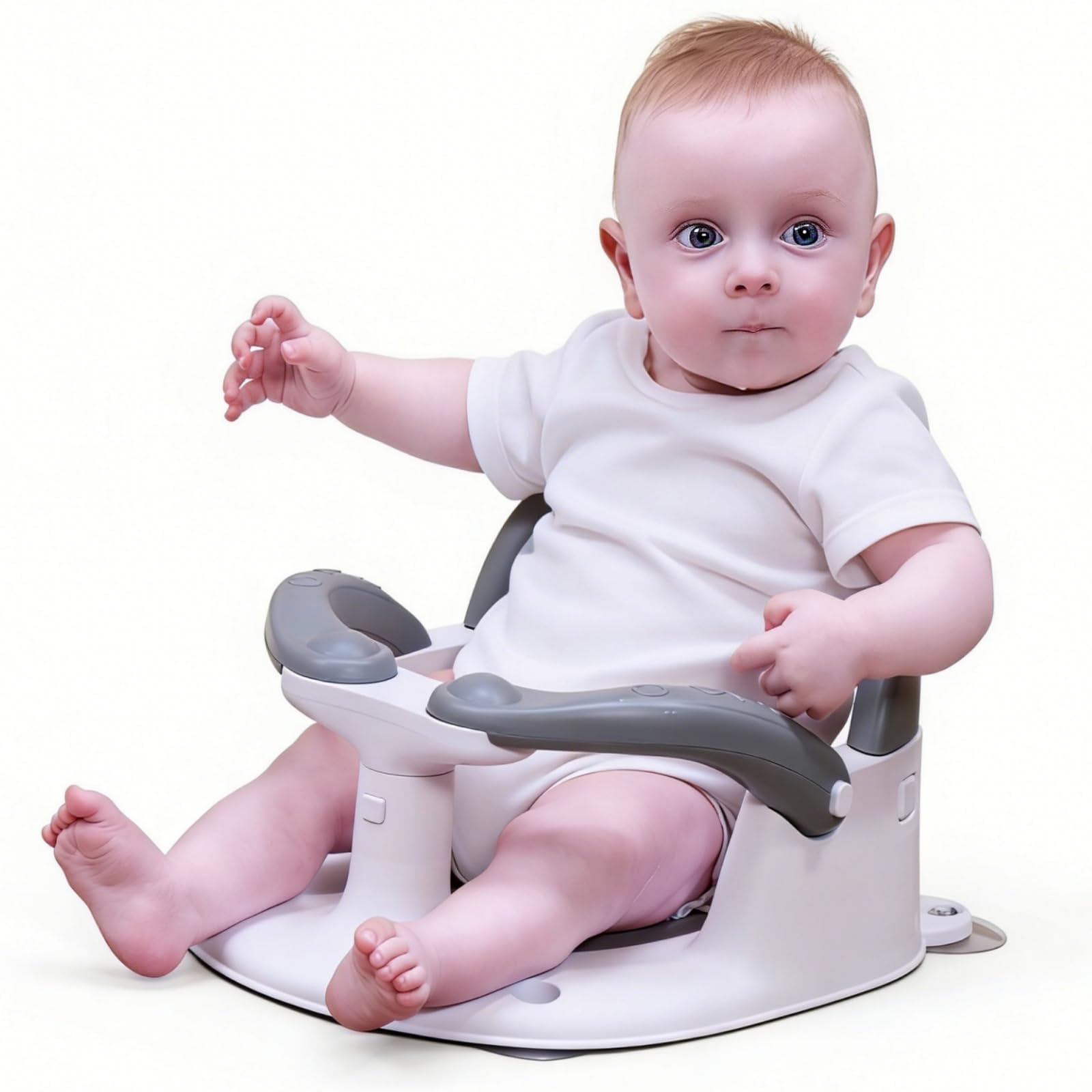 LDIIDII baby bath seat featuring temperature alert card for safe travel bathing