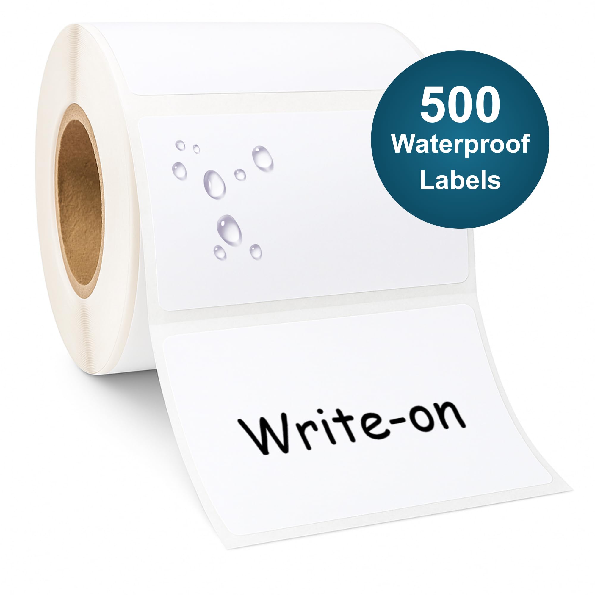 Waterproof polypropylene labels on roll for baby bottle organization and nursery storage