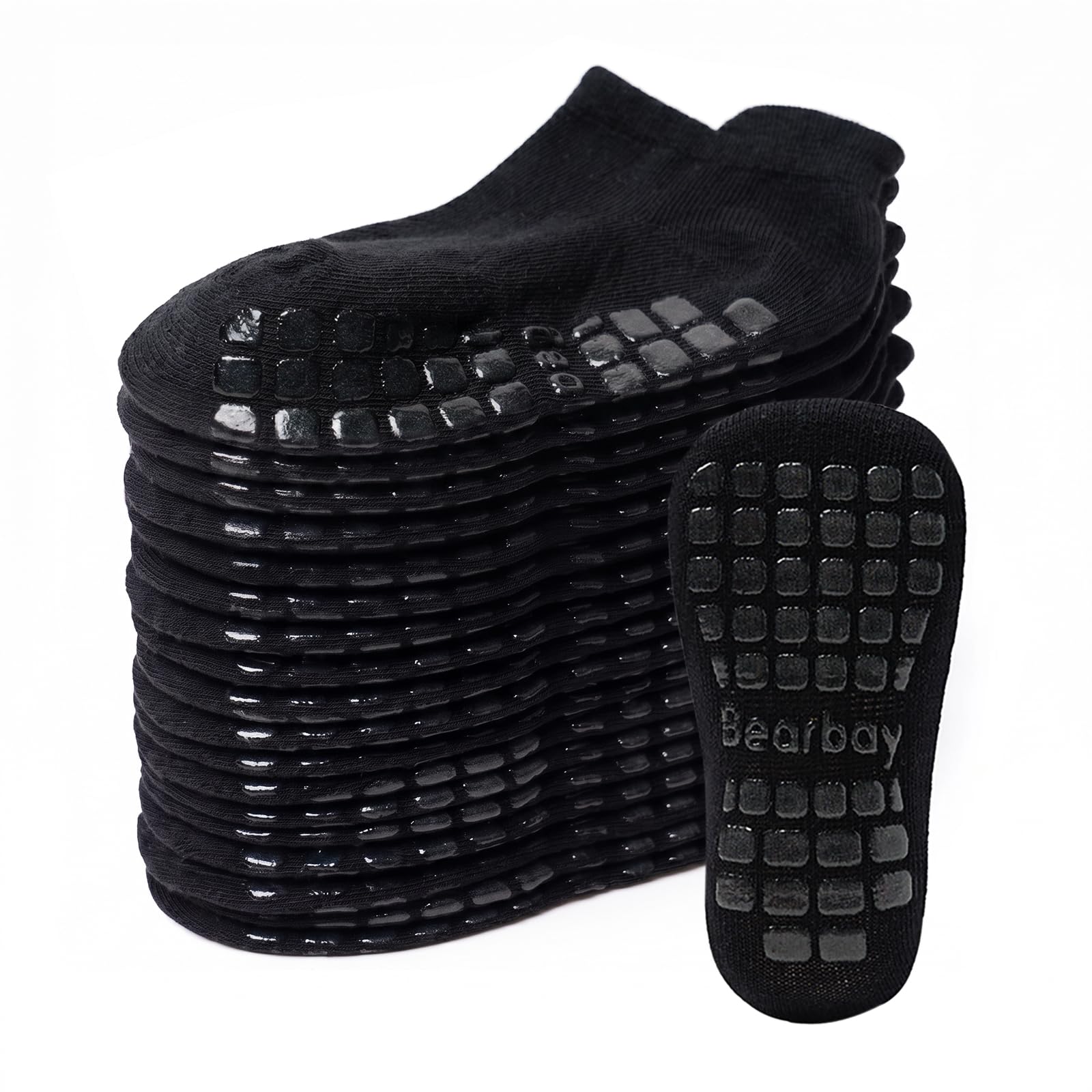 Bearbay Baby Non Slip Ankle Socks with grippers for walking babies and toddlers