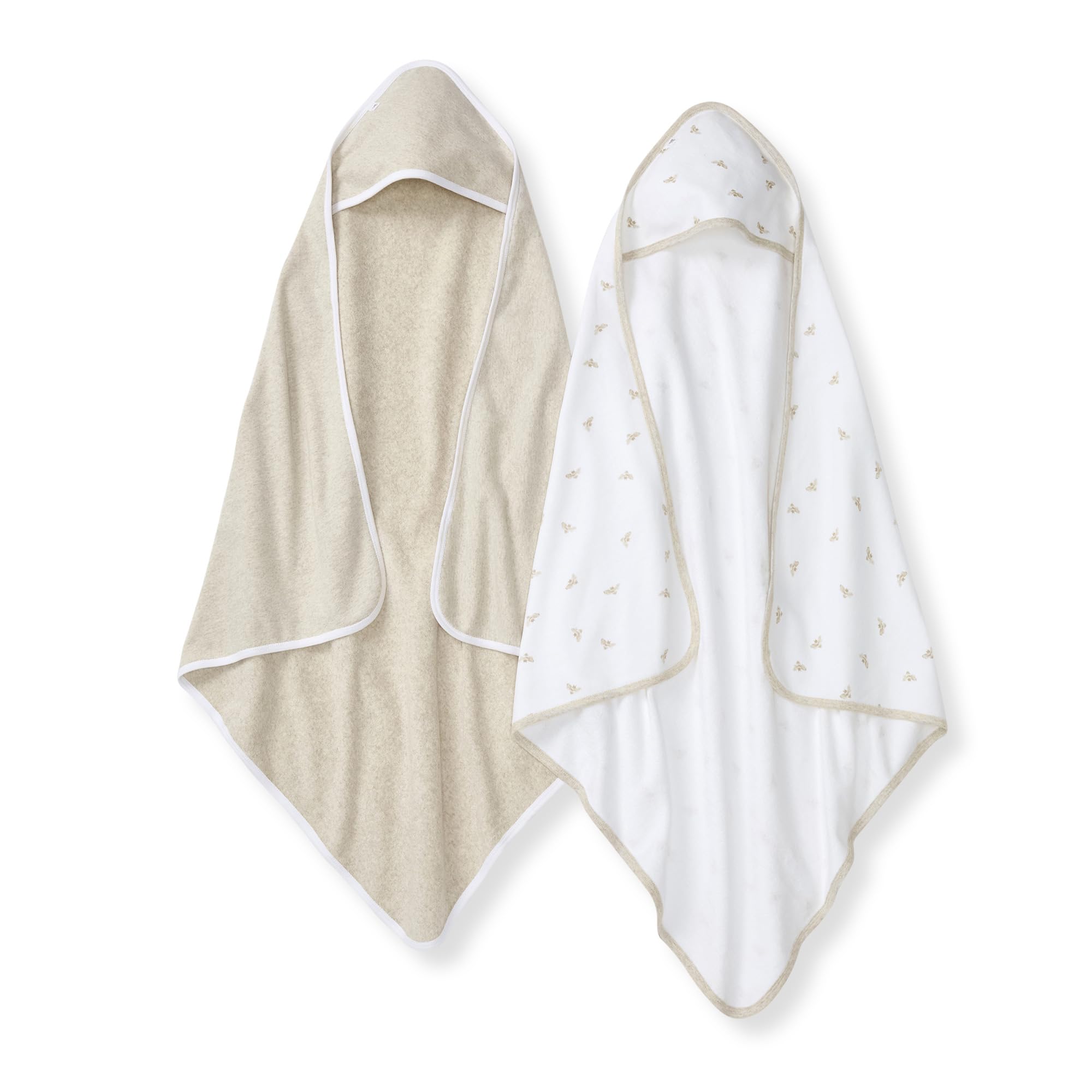 Burt's Bees Baby organic cotton hooded towels in a two-pack