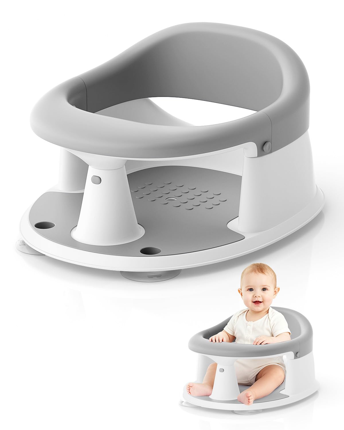 FIDAPEKE compact baby bath seat with open design for easy travel