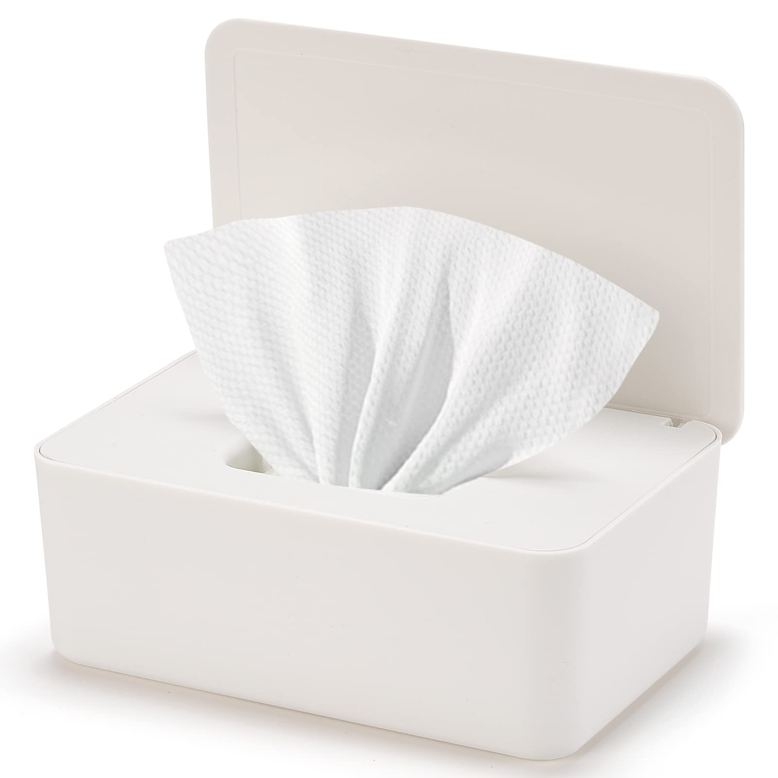 wenvastree Baby Wipes Dispenser with sealing lid on a changing table