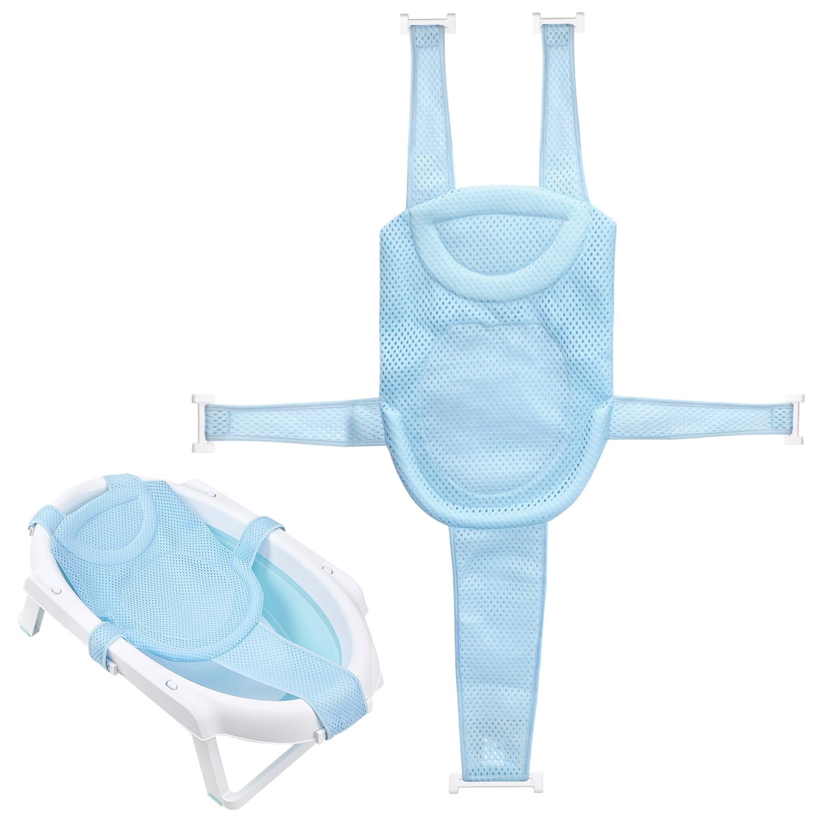 Colorlife Blue mesh bath support for newborns
