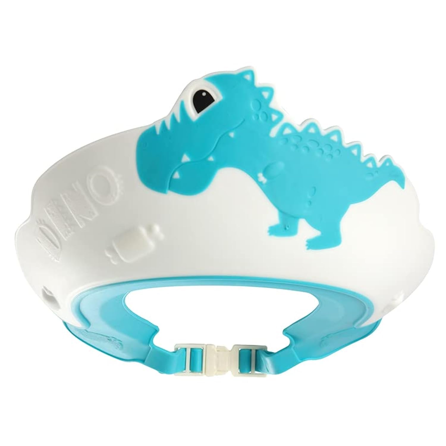 Thcbme baby shower cap with adjustable dinosaur design for protecting eyes and ears during bath time