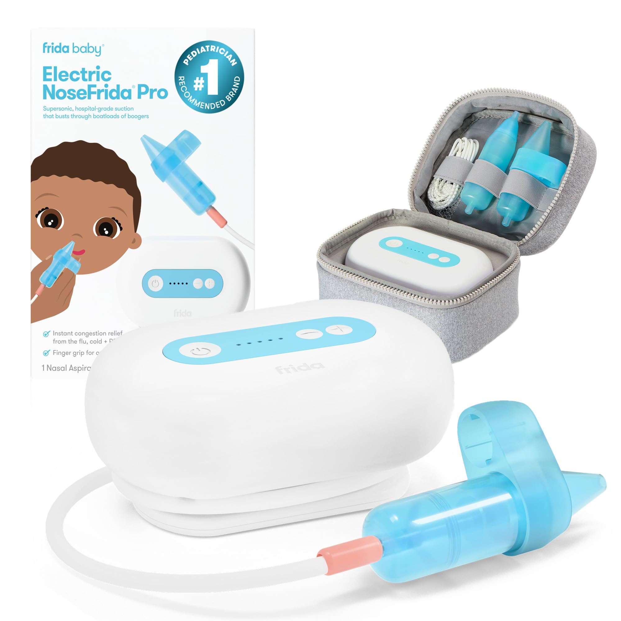 Frida Baby Electric NoseFrida Pro Nasal Aspirator with cordless design and travel case
