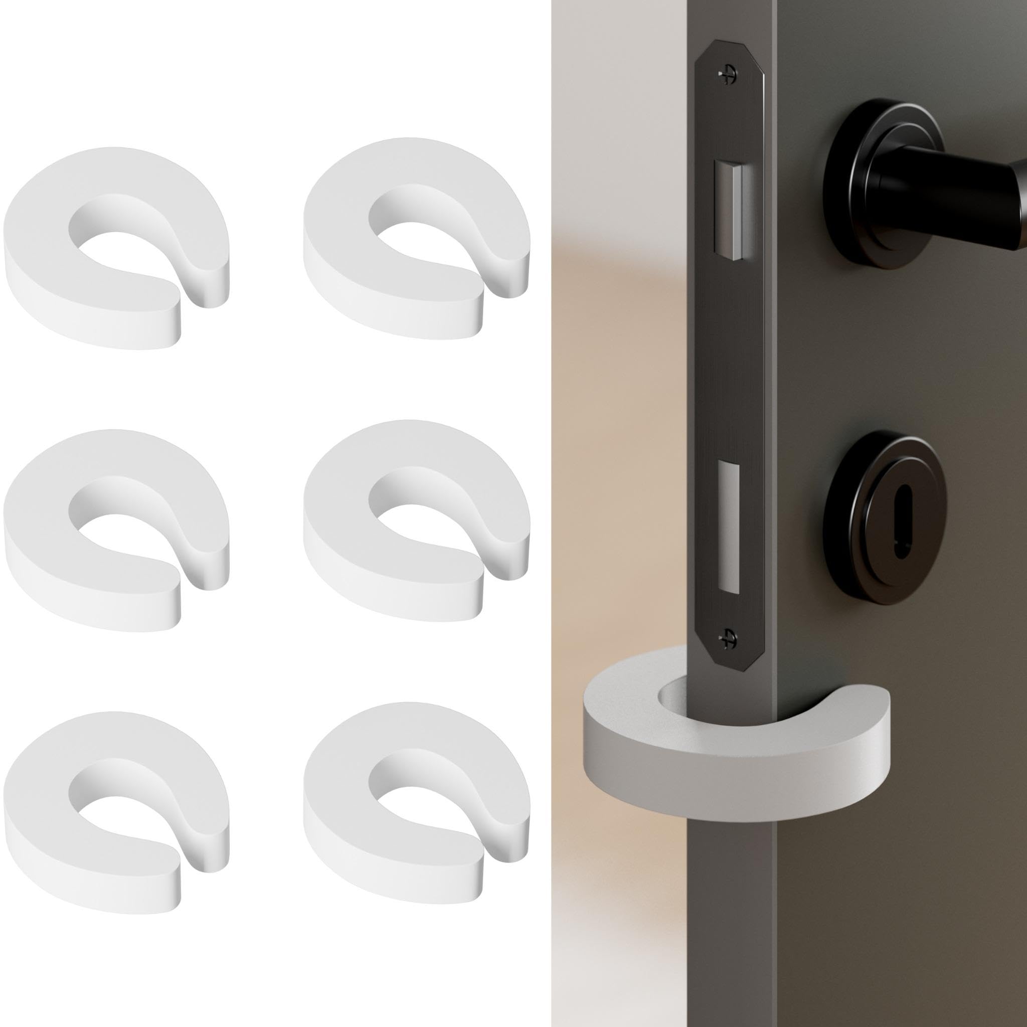 ARCLEER white foam door pinch guards preventing door from closing completely