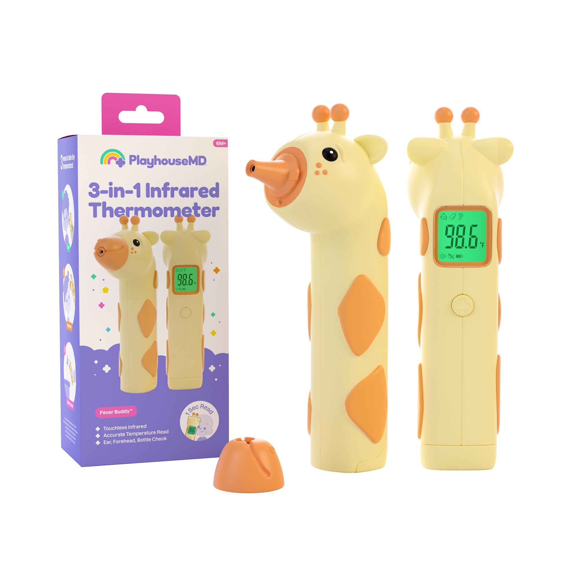Playhouse MD Giraffe Baby & Kids No-Touch Forehead & Ear Thermometer Review