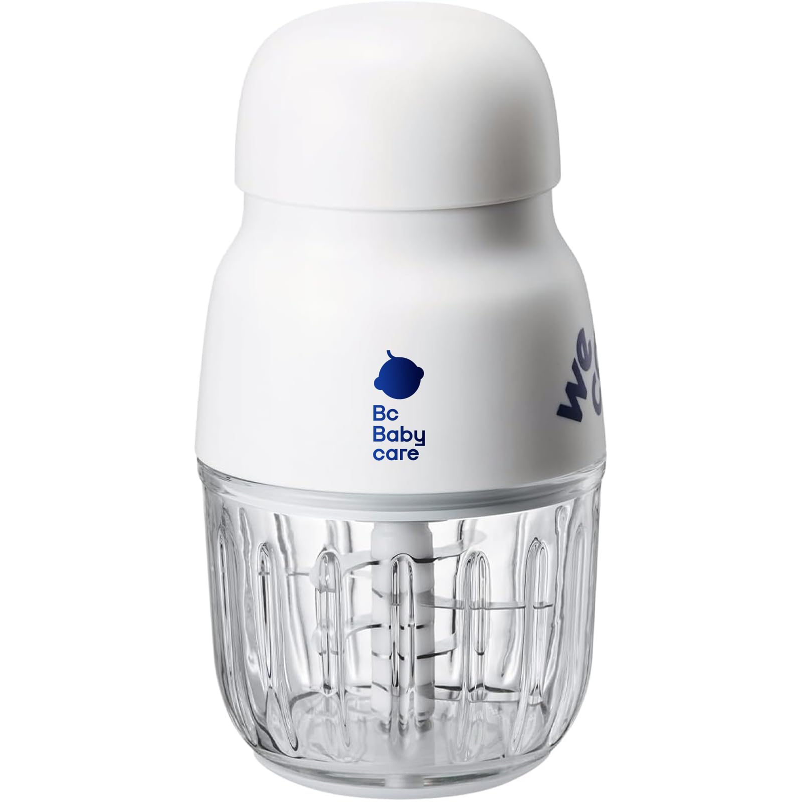 Bc Babycare Baby Food Maker white glass bowl puree blender on kitchen counter