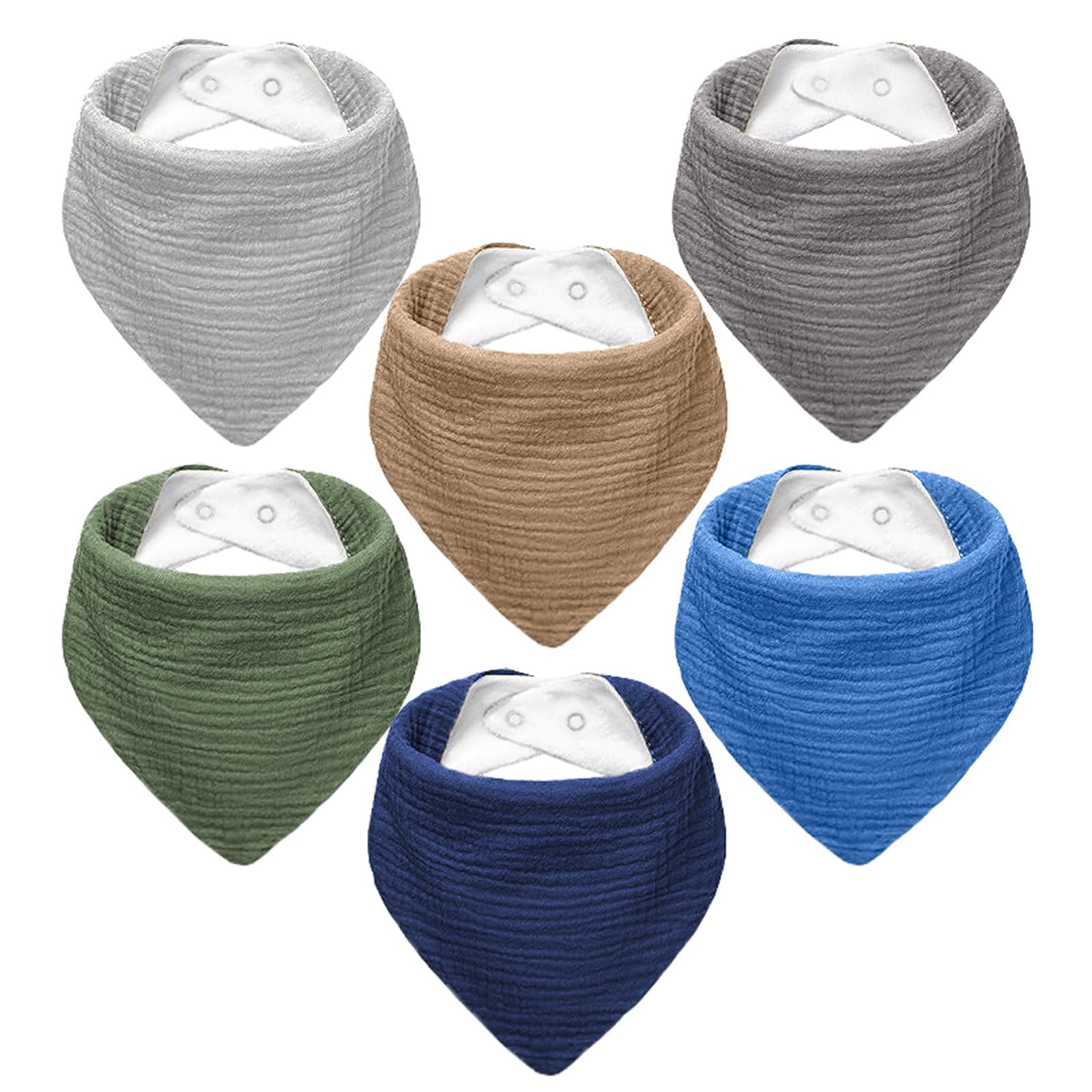 NISXABEBE Muslin Baby Bibs in solid colors