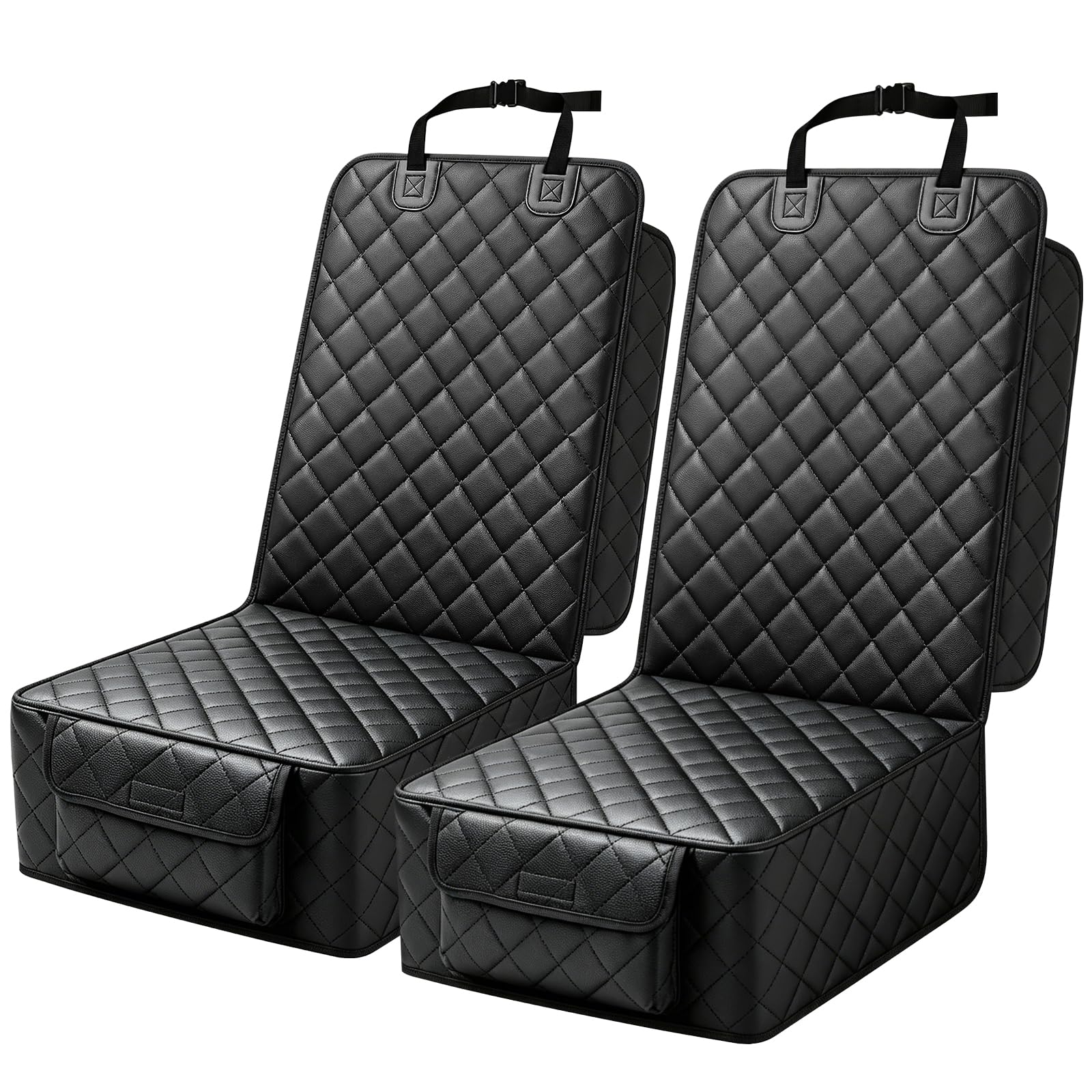 PETICON PU Leather front seat car cover with side flaps