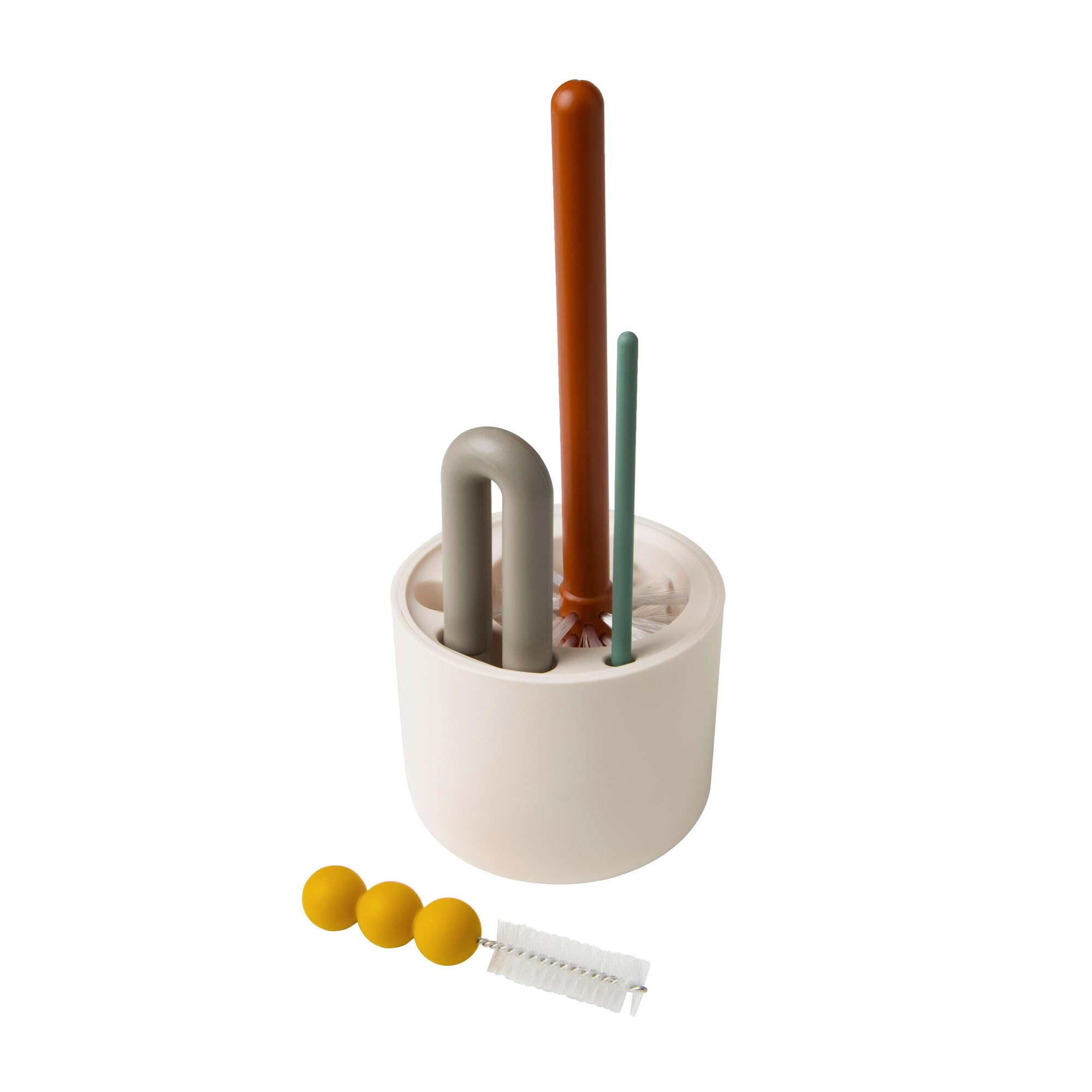 Boon Mod Baby Bottle Brushes four-piece cleaning set in Deco style