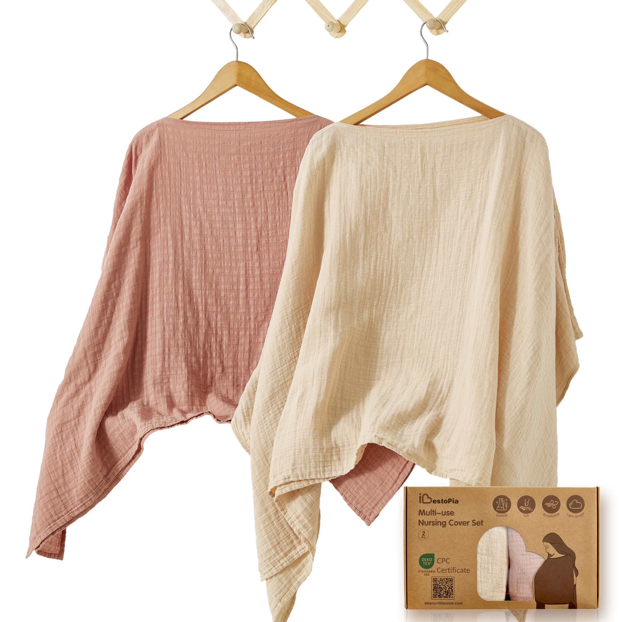 Best Nursing Cover Under $30: IBESTOPIA Cotton Muslin 2-Pack Review